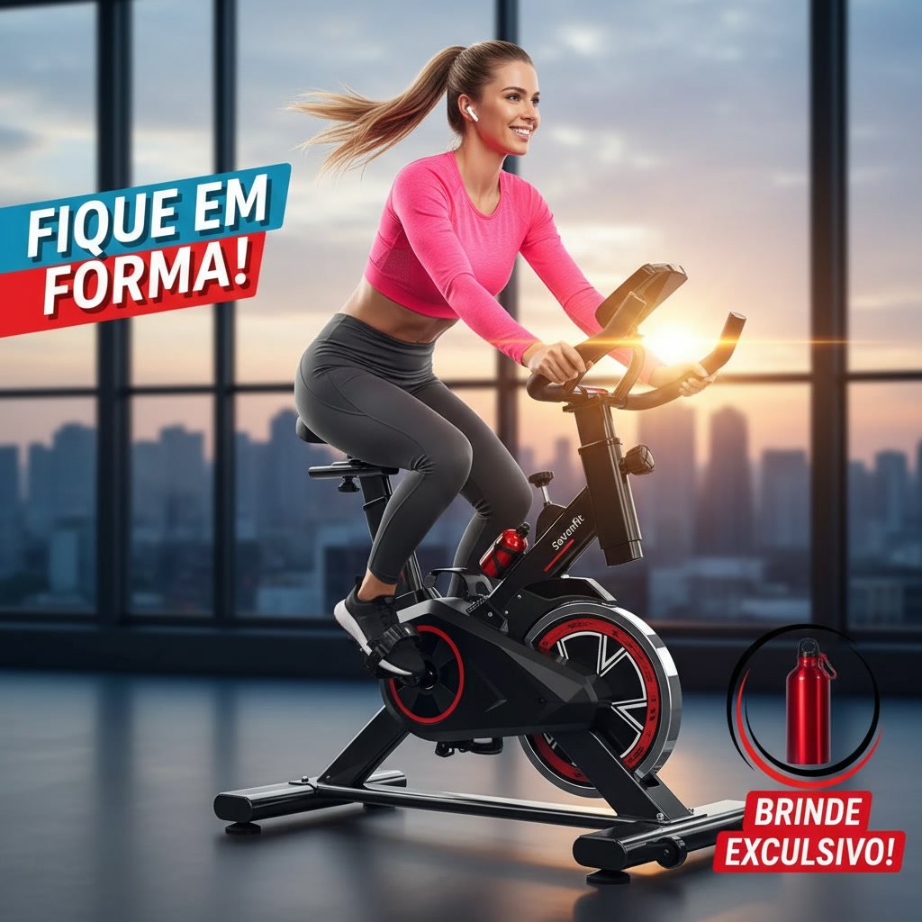 Bicicleta de Spinning Vertical para exercícios em casa