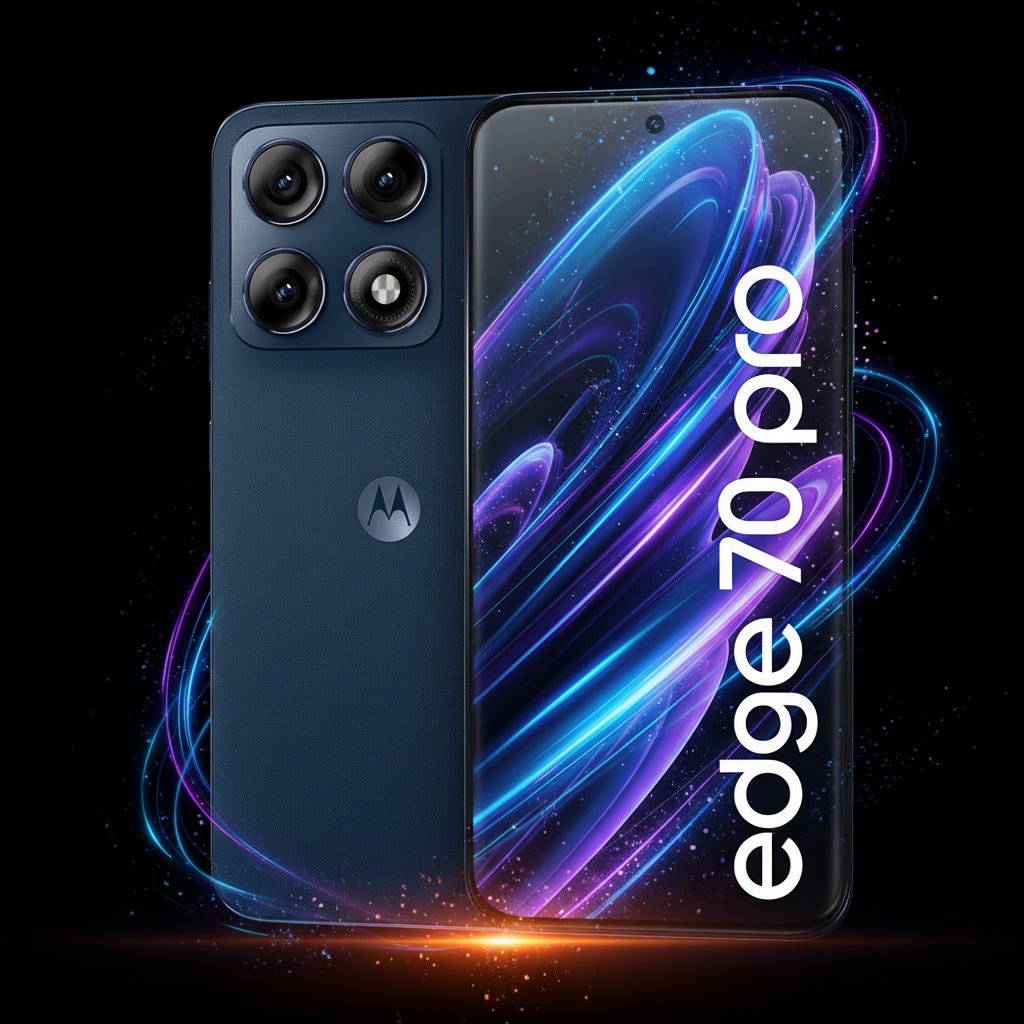 Motorola Edge 70 Pro com tela AMOLED de 144 Hz e câmeras traseiras de 50 MP