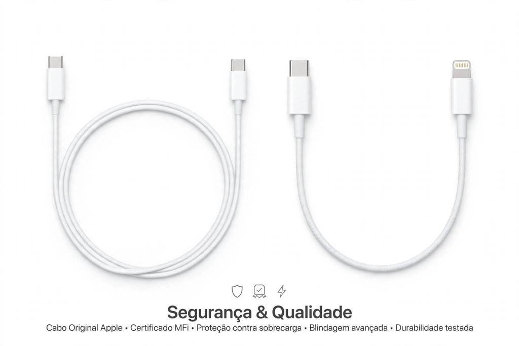 Cabo original Apple USB‑C e Lightning para iPhone