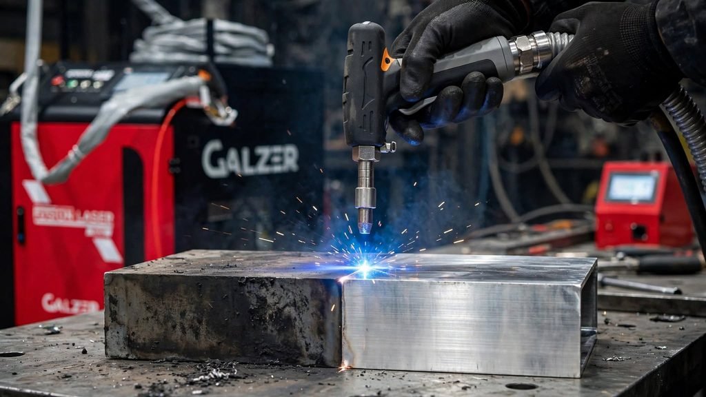 limpando uma peça de aluminio