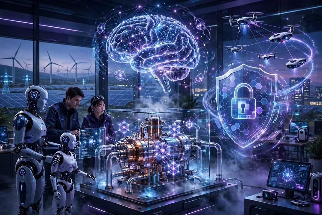 Ilustração das principais tendências tecnológicas de 2026